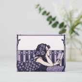Art Nouveau Vintage reader Briefkaart (Staand voorkant)