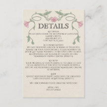 Art Nouveau Vintage Roze Bloemen Bruiloft