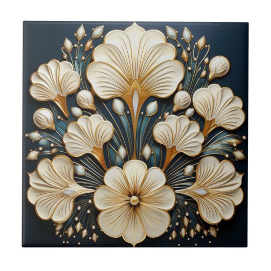 Art Nouveau Vintage Tegeltje (Voorkant)