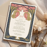 Art Nouveau Vintage Trouwdetails Kaart met Tree<br><div class="desc">Omarm de elegantie van liefde met onze Art Nouveau Vintage Wedding Details Kaart. Met twee Bomen in Bloom rondom uw trouwinformatie belichaamt dit ontwerp de romantische essentie van het Belle Époque-tijdperk. De trouwkaart vangt de ziel van een tijdperk, gecombineerd met een symbool dat diep resoneert met liefde - Bomen. In...</div>