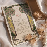 Art Nouveau Vintage Trouwdetails Kaart met Tree<br><div class="desc">Omarm de elegantie van liefde met onze Art Nouveau Vintage Wedding Details Kaart. Met twee Bomen in Bloom rondom uw trouwinformatie belichaamt dit ontwerp de romantische essentie van het Belle Époque-tijdperk. De trouwkaart vangt de ziel van een tijdperk, gecombineerd met een symbool dat diep resoneert met liefde - Bomen. In...</div>