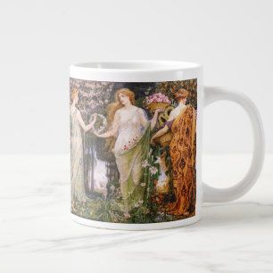 Art Nouveau vintage vier seizoenen van Walter Cran Grote Koffiekop