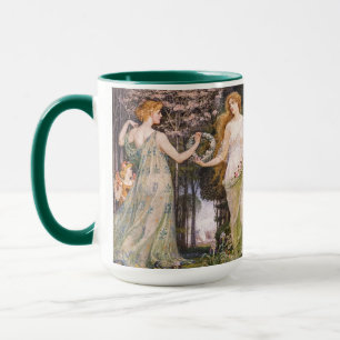 Art Nouveau vintage Vier Seizoenen van Walter Cran Mok
