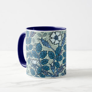 Art Nouveau vintage, wilde rozenbloemen in tuin Mok