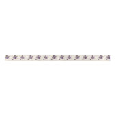 Art Nouveau Violet Floral Pattern Satijnen Lint (Voorkant)