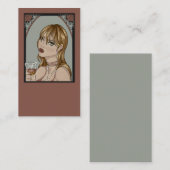 Art nouveau visitekaartje (Voorkant / Achterkant)
