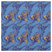  art nouveau vispatroon stof (Swatch)