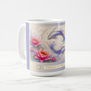 Art Nouveau Vissen Waterlelie Mok