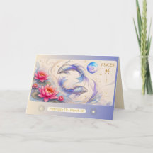 Art Nouveau Vissen Zodiac Kaart