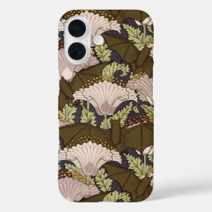 Art Nouveau Vleermuis en Klaproos Bloempatroon uit iPhone 16 Hoesje