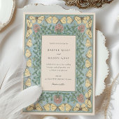 Art Nouveau vlinder en klaver bruiloft Kaart