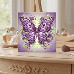 Art Nouveau Vlinder Pat#3 Wisteria ID1222 Tegeltje