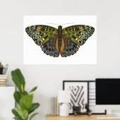  Art nouveau vlinder Poster (Thuiskantoor)