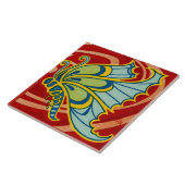  art nouveau vlinder van Gisbert Combaz Tegeltje (Zijkant)