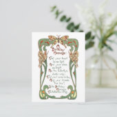 Art Nouveau Vlinderverjaardag Briefkaart (Staand voorkant)
