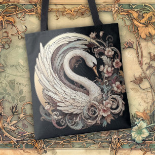 Art Nouveau vloeiende lijnen van schoonheid Tote Bag