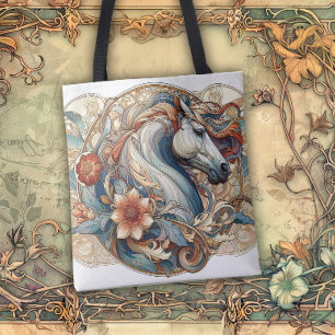 Art Nouveau vloeiende lijnen van schoonheid Tote Bag