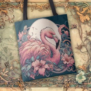 Art Nouveau vloeiende lijnen van schoonheid Tote Bag