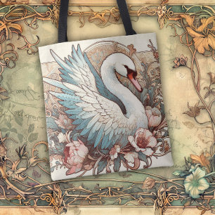 Art Nouveau vloeiende lijnen van schoonheid Tote Bag