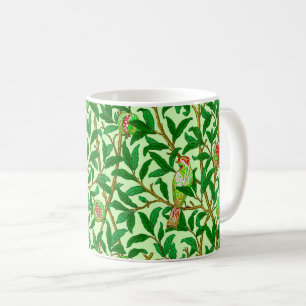 Art Nouveau Vogel en Granaatappel, Limoengroen Koffiemok