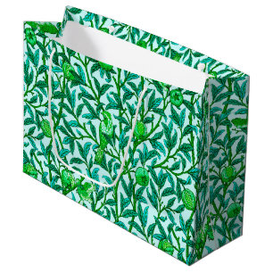 Art Nouveau Vogel & Granaatappel, Turquoise & Aqua Groot Cadeauzakje
