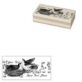  Art Nouveau Vogels in Nest Rubberstempel (Gestempeld)