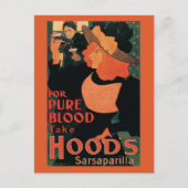 Art Nouveau, voor zuiver bloed, sarsaparilla Briefkaart (Voorkant)