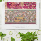 Art nouveau vos fazant Vossenhandschoen verneuil r Theedoek (Gevouwen)