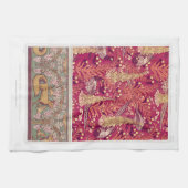 Art nouveau vos fazant Vossenhandschoen verneuil r Theedoek (Horizontaal)