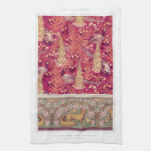 Art nouveau vos fazant Vossenhandschoen verneuil r Theedoek (Verticaal)