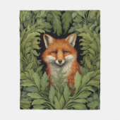 Art nouveau vos in het bos fleece deken (Voorkant)
