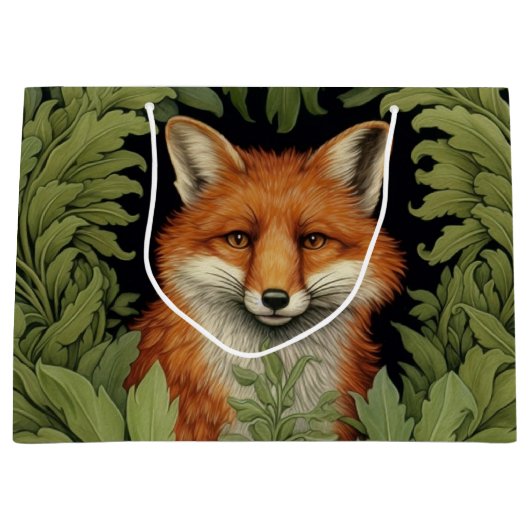 Art nouveau vos in het bos groot cadeauzakje (Voorkant)