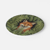 Art nouveau vos in het bos papieren bordje (Gekanteld)