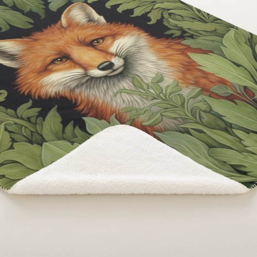 Art nouveau vos in het bos sherpa deken (3/4)