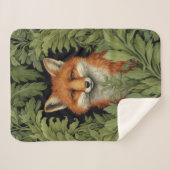 Art nouveau vos in het bos sherpa deken (Voorkant (horizontaal))