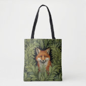 Art nouveau vos in het bos tote bag (Voorkant)