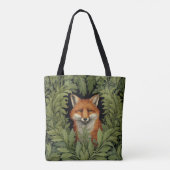 Art nouveau vos in het bos tote bag (Achterkant)
