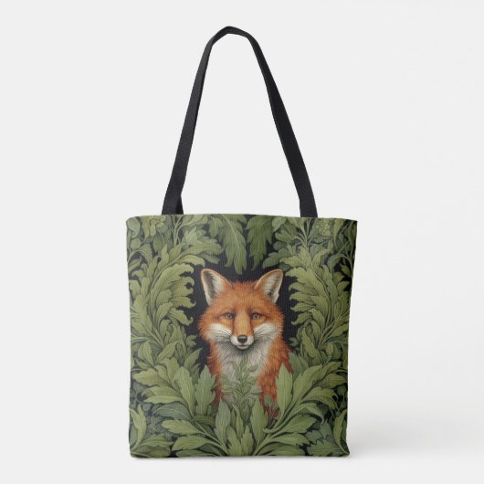 Art nouveau vos in het bos tote bag (Achterkant)