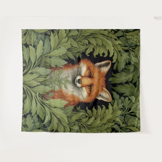 Art nouveau vos in het bos wandkleed (Voorkant (horizontaal))