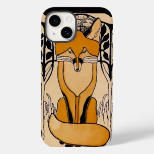 Art Nouveau Vossen Illustratie   Bos Dieren Case-Mate iPhone 14 Hoesje
