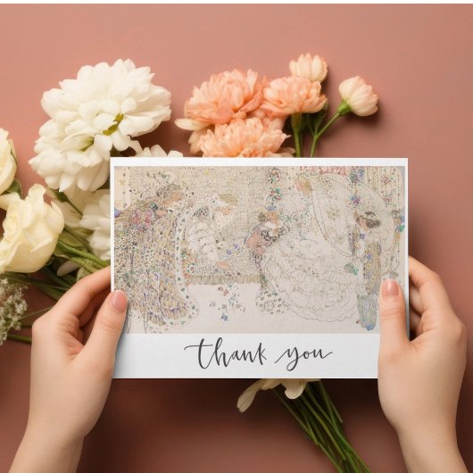  Art Nouveau Vrijgezellenfeest bedankkaart Feestdagenkaart