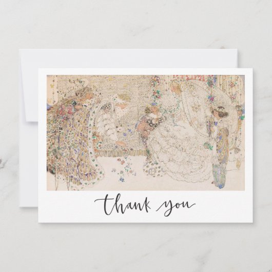  Art Nouveau Vrijgezellenfeest bedankkaart Feestdagenkaart (Voorkant)