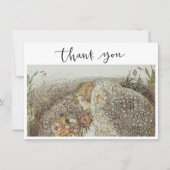 Art Nouveau Vrijgezellenfeest Dank u Feestdagenkaart (Voorkant)