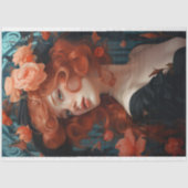 Art Nouveau Vrouw 2 Decoupage Papier (Voorkant)