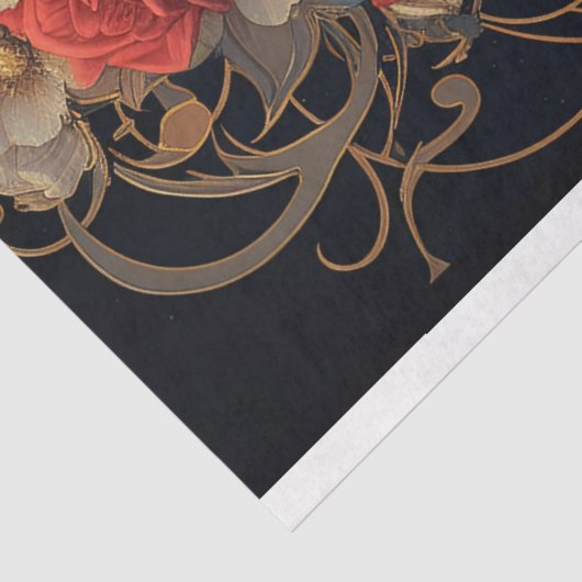 Art Nouveau Vrouw 6 Decoupage Papier (Detail)