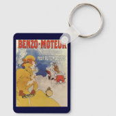 Art Nouveau, Vrouw Antiek converteerbare auto Sleutelhanger (Achterkant)