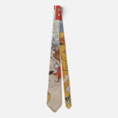 Art Nouveau, Vrouw Antiek converteerbare auto Stropdas (Voorkant)