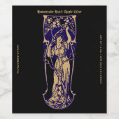 Art Nouveau Vrouw Apple Cider Sjabloon Wijn Etiket (Enkel label)