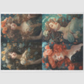 Art Nouveau Vrouw Collage 1 Decoupage Papier (Voorkant)