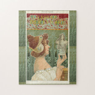 Art nouveau vrouw Franse kunst henri livemont Legpuzzel